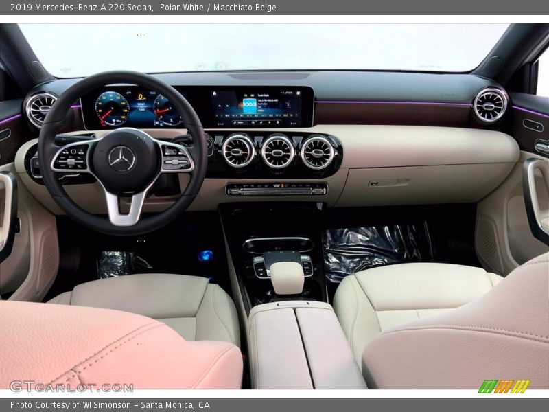 Polar White / Macchiato Beige 2019 Mercedes-Benz A 220 Sedan