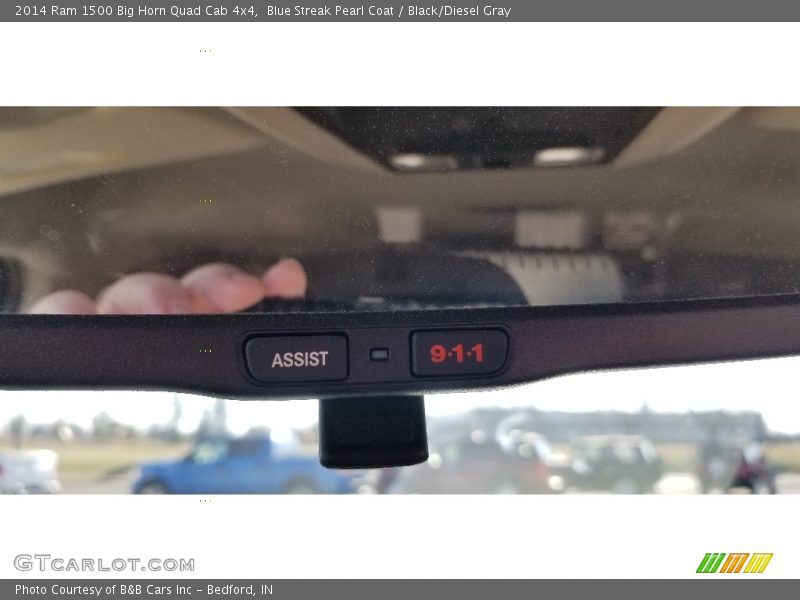 Blue Streak Pearl Coat / Black/Diesel Gray 2014 Ram 1500 Big Horn Quad Cab 4x4
