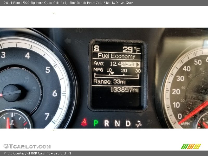 Blue Streak Pearl Coat / Black/Diesel Gray 2014 Ram 1500 Big Horn Quad Cab 4x4
