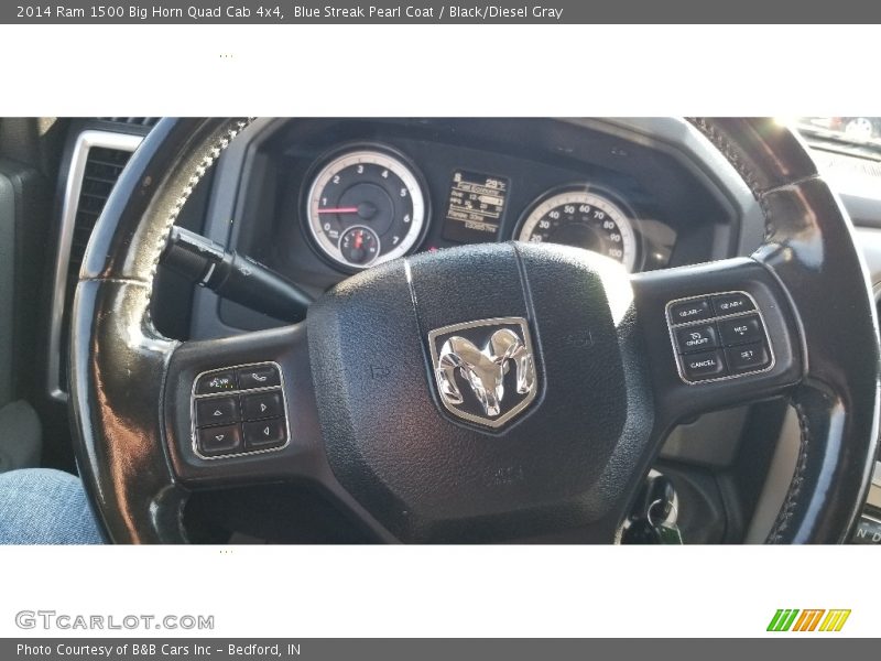 Blue Streak Pearl Coat / Black/Diesel Gray 2014 Ram 1500 Big Horn Quad Cab 4x4
