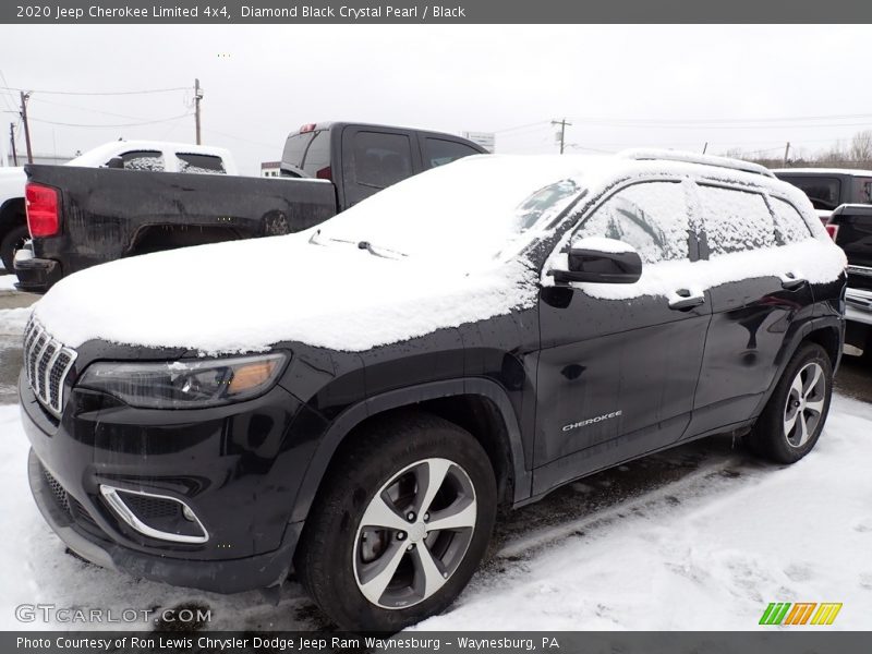 Diamond Black Crystal Pearl / Black 2020 Jeep Cherokee Limited 4x4