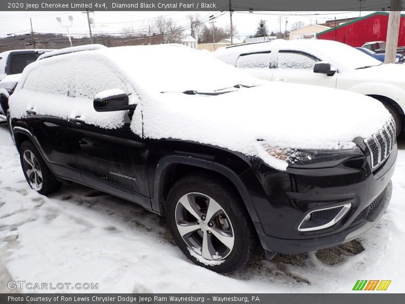 Diamond Black Crystal Pearl / Black 2020 Jeep Cherokee Limited 4x4