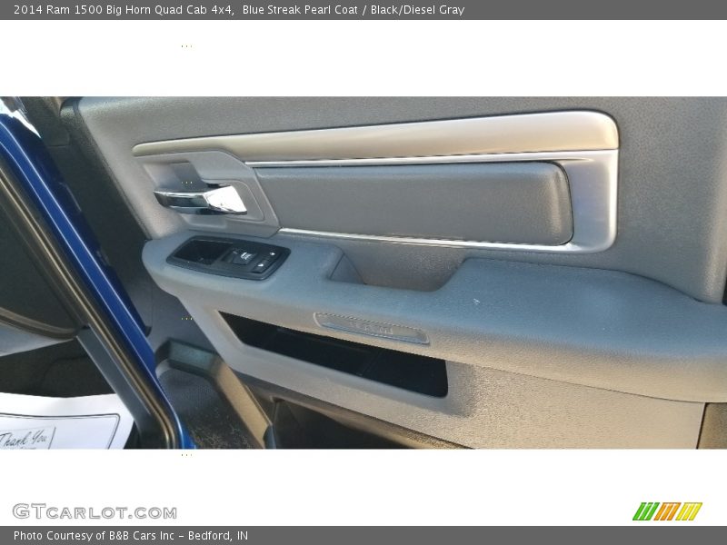 Blue Streak Pearl Coat / Black/Diesel Gray 2014 Ram 1500 Big Horn Quad Cab 4x4