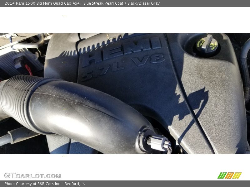 Blue Streak Pearl Coat / Black/Diesel Gray 2014 Ram 1500 Big Horn Quad Cab 4x4
