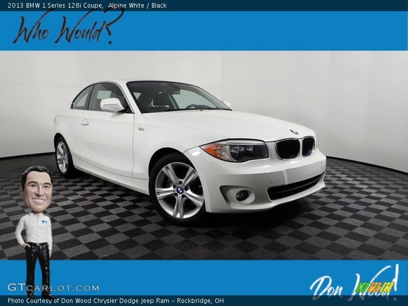 Alpine White / Black 2013 BMW 1 Series 128i Coupe