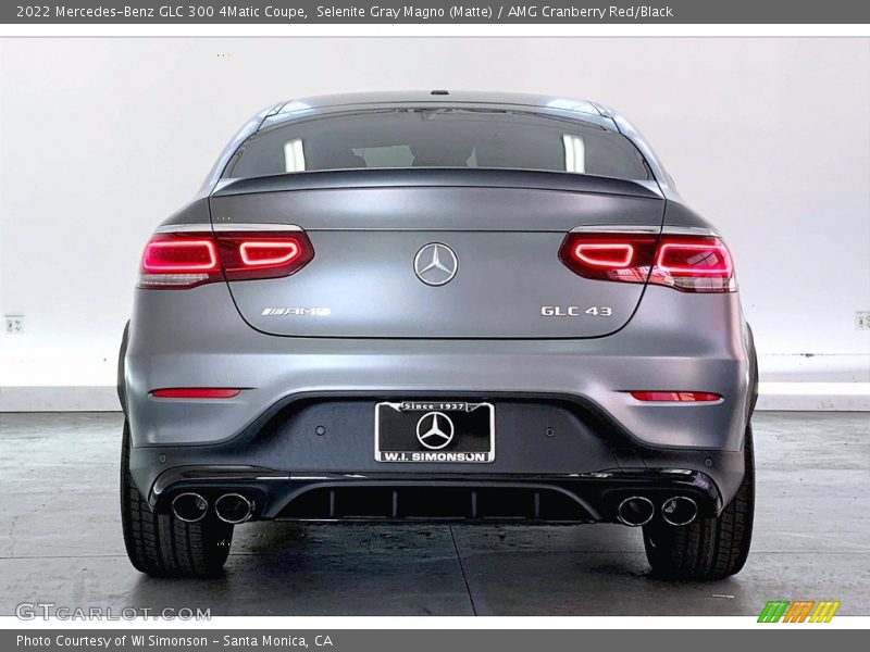 Selenite Gray Magno (Matte) / AMG Cranberry Red/Black 2022 Mercedes-Benz GLC 300 4Matic Coupe