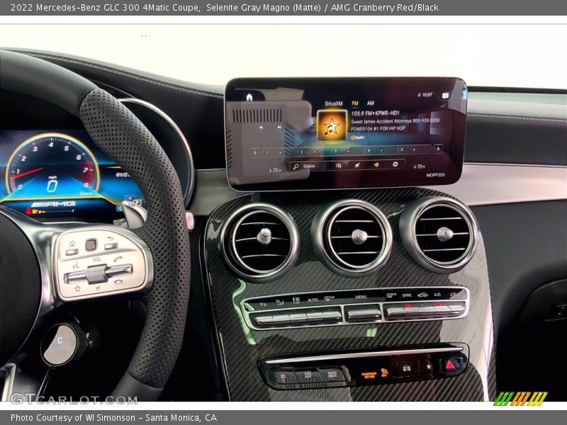 Selenite Gray Magno (Matte) / AMG Cranberry Red/Black 2022 Mercedes-Benz GLC 300 4Matic Coupe