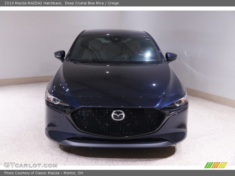 Deep Crystal Blue Mica / Greige 2019 Mazda MAZDA3 Hatchback