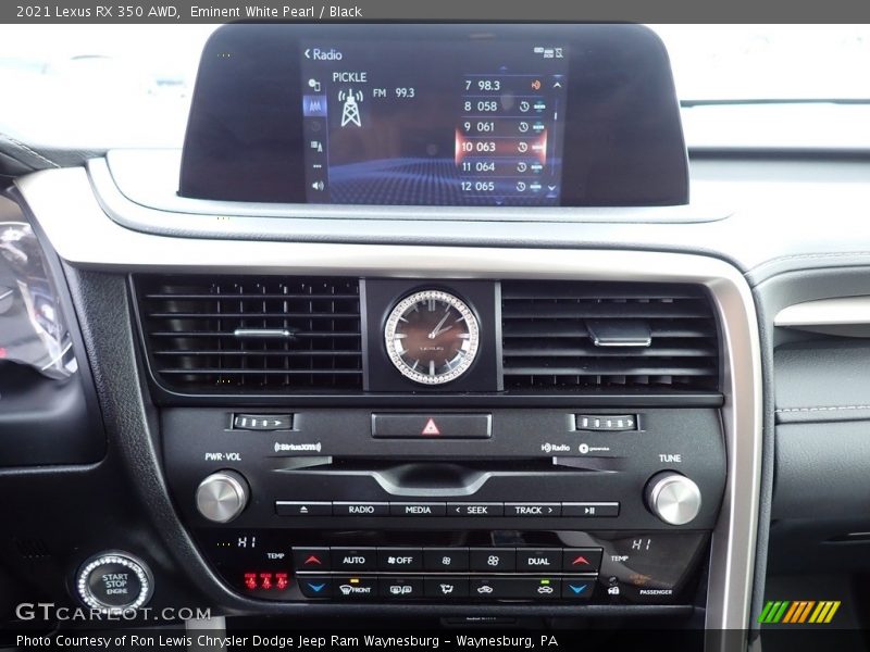 Controls of 2021 RX 350 AWD