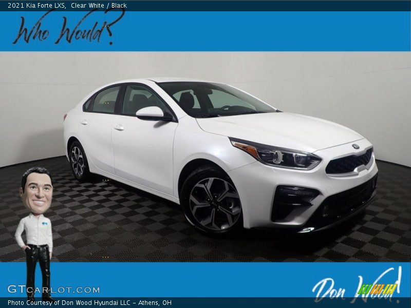 Clear White / Black 2021 Kia Forte LXS