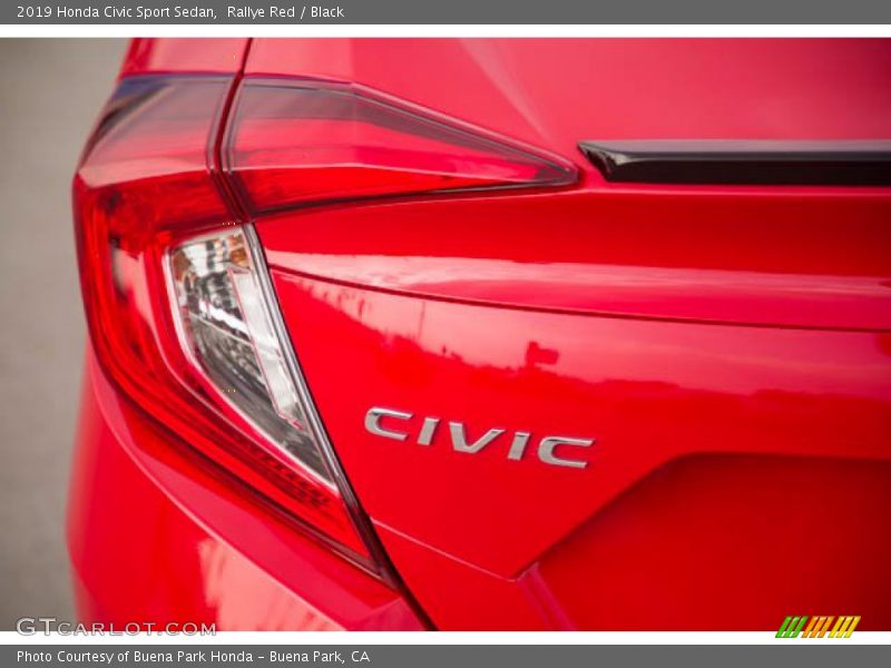 Rallye Red / Black 2019 Honda Civic Sport Sedan