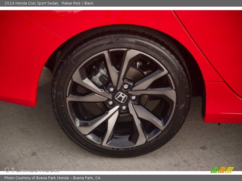 Rallye Red / Black 2019 Honda Civic Sport Sedan