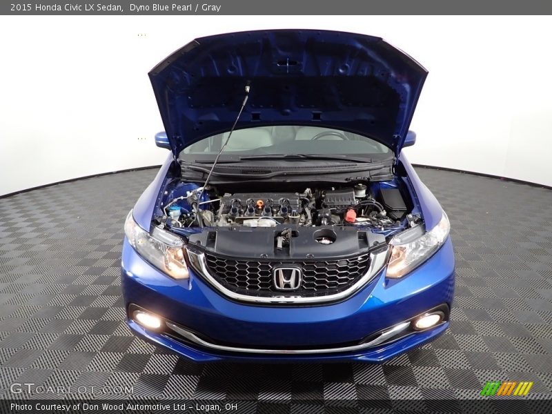 Dyno Blue Pearl / Gray 2015 Honda Civic LX Sedan