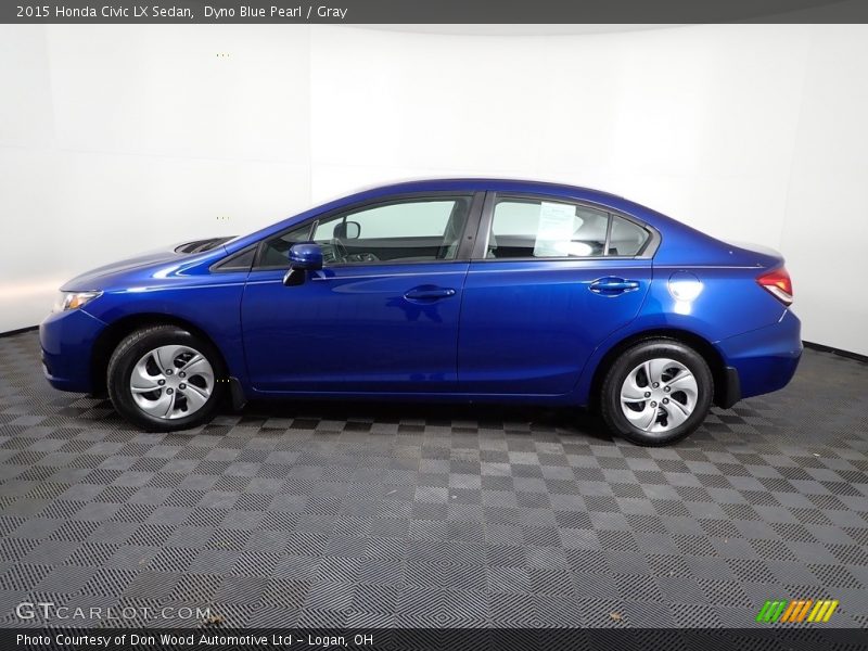 Dyno Blue Pearl / Gray 2015 Honda Civic LX Sedan