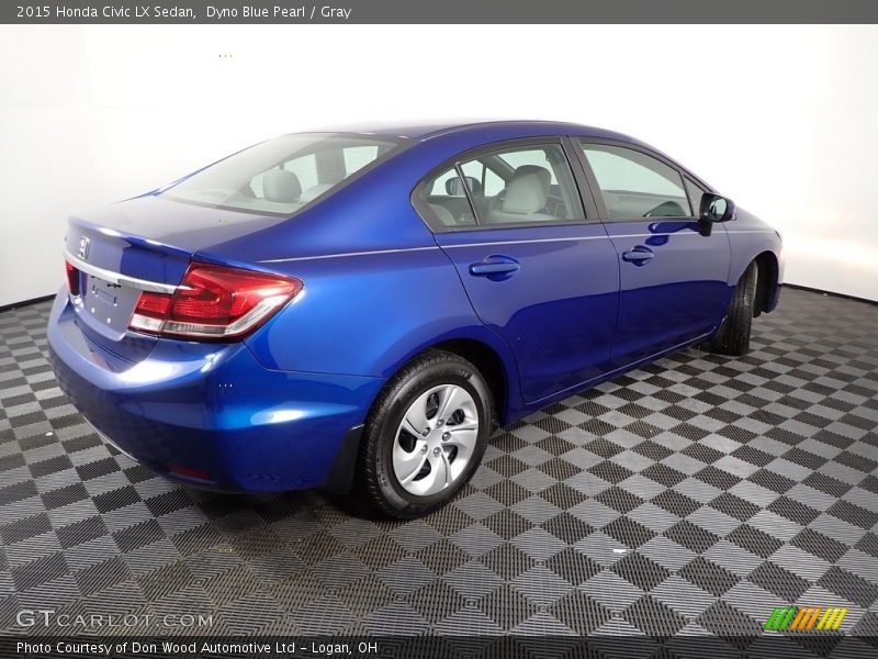 Dyno Blue Pearl / Gray 2015 Honda Civic LX Sedan