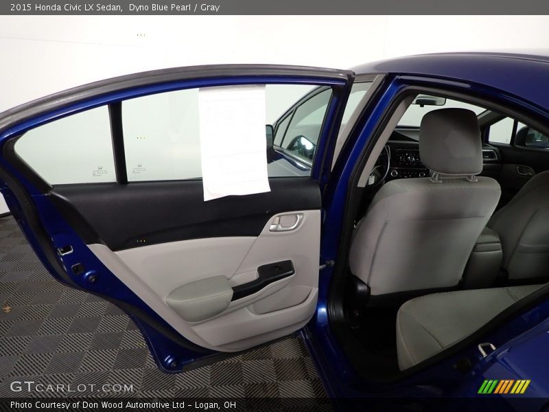 Dyno Blue Pearl / Gray 2015 Honda Civic LX Sedan