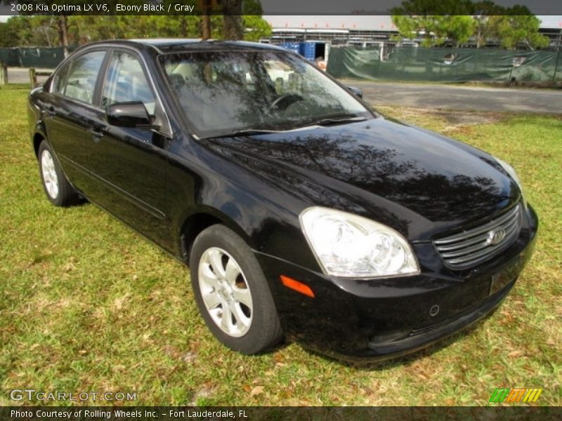 Ebony Black / Gray 2008 Kia Optima LX V6