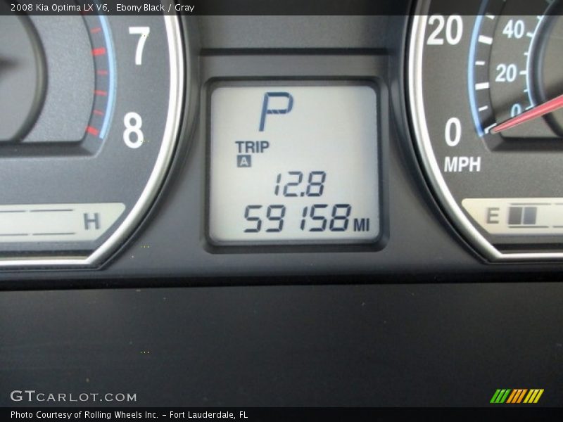 Ebony Black / Gray 2008 Kia Optima LX V6