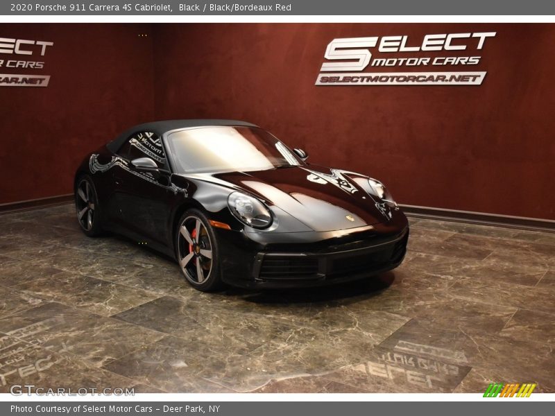 Black / Black/Bordeaux Red 2020 Porsche 911 Carrera 4S Cabriolet