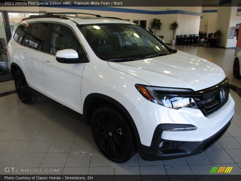 Platinum White Pearl / Black 2021 Honda Pilot Special Edition AWD