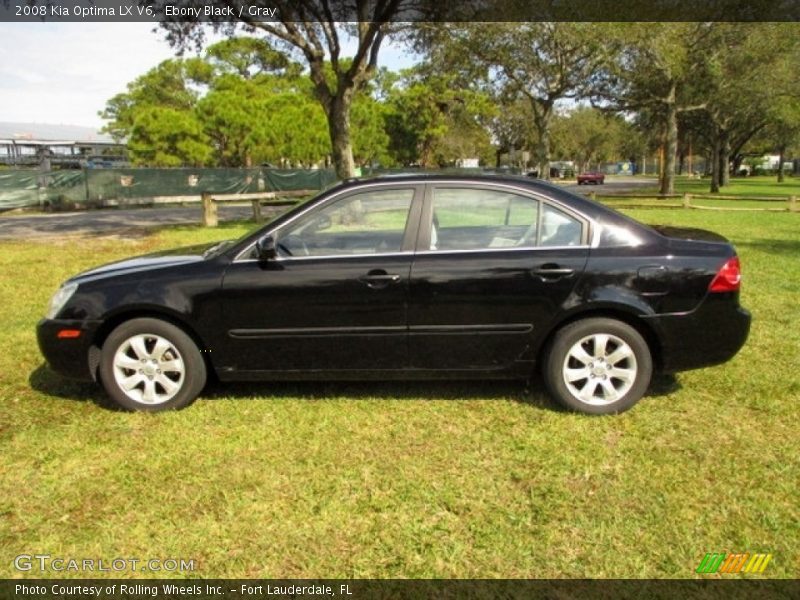 Ebony Black / Gray 2008 Kia Optima LX V6