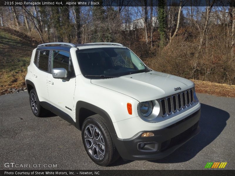 Alpine White / Black 2016 Jeep Renegade Limited 4x4