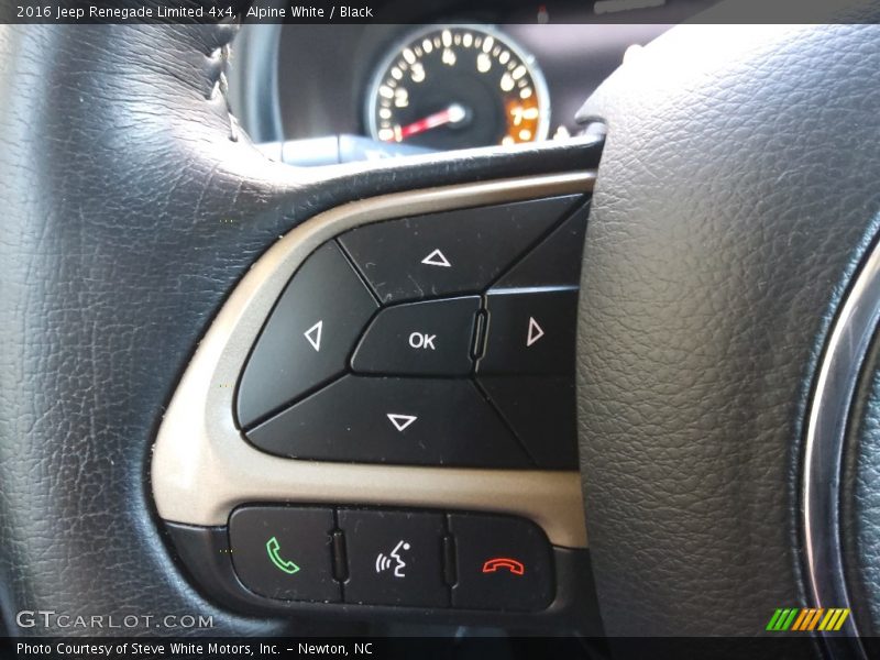 Alpine White / Black 2016 Jeep Renegade Limited 4x4