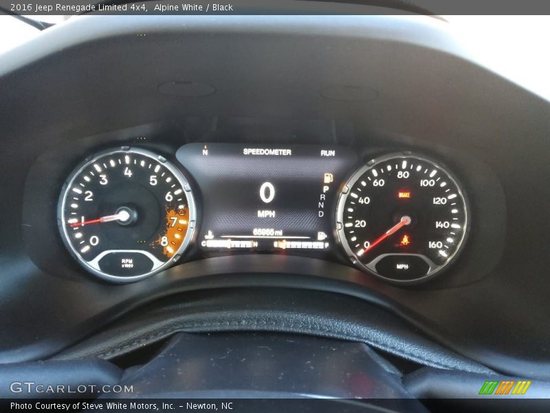 Alpine White / Black 2016 Jeep Renegade Limited 4x4