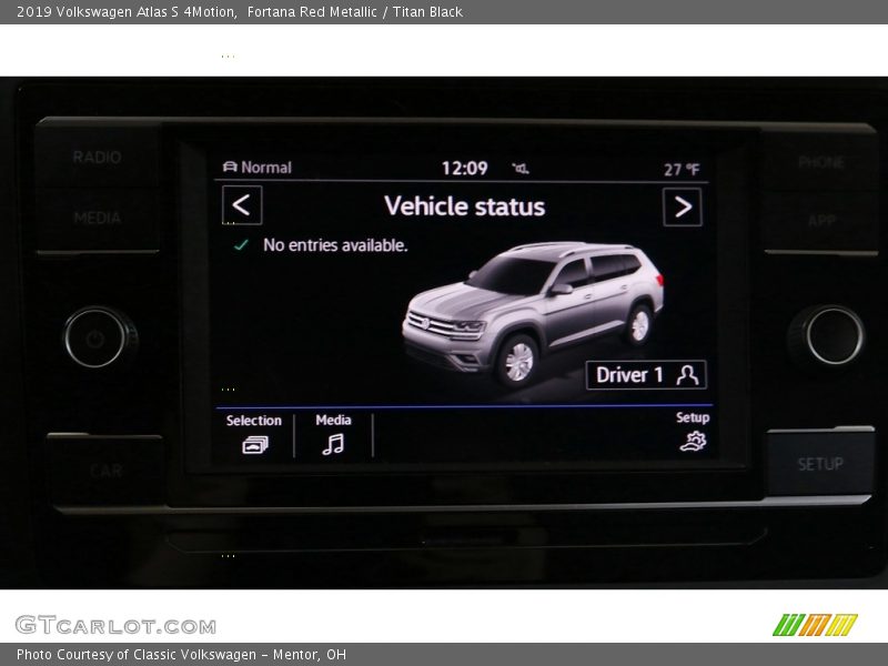 Fortana Red Metallic / Titan Black 2019 Volkswagen Atlas S 4Motion
