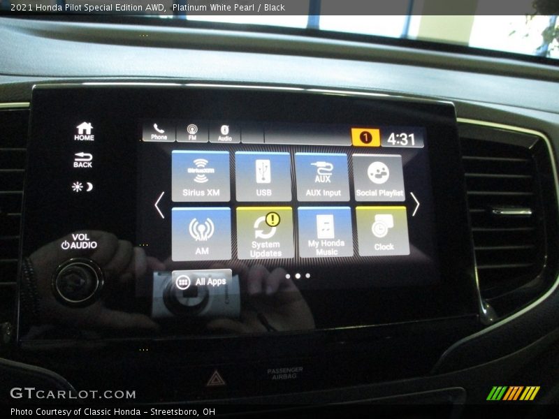 Platinum White Pearl / Black 2021 Honda Pilot Special Edition AWD