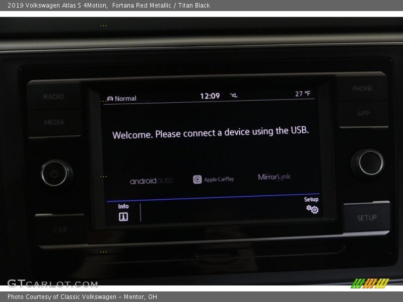 Fortana Red Metallic / Titan Black 2019 Volkswagen Atlas S 4Motion