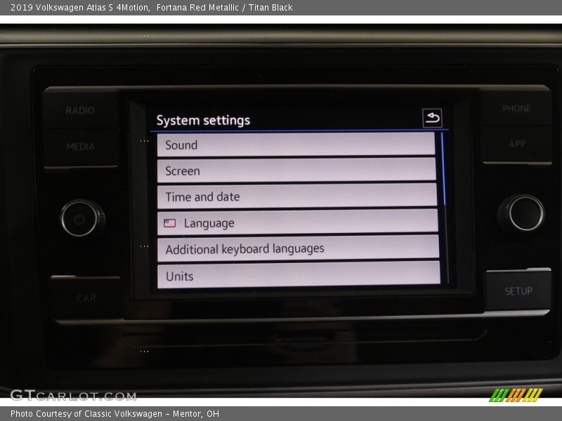 Fortana Red Metallic / Titan Black 2019 Volkswagen Atlas S 4Motion