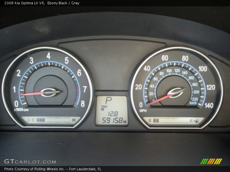 Ebony Black / Gray 2008 Kia Optima LX V6