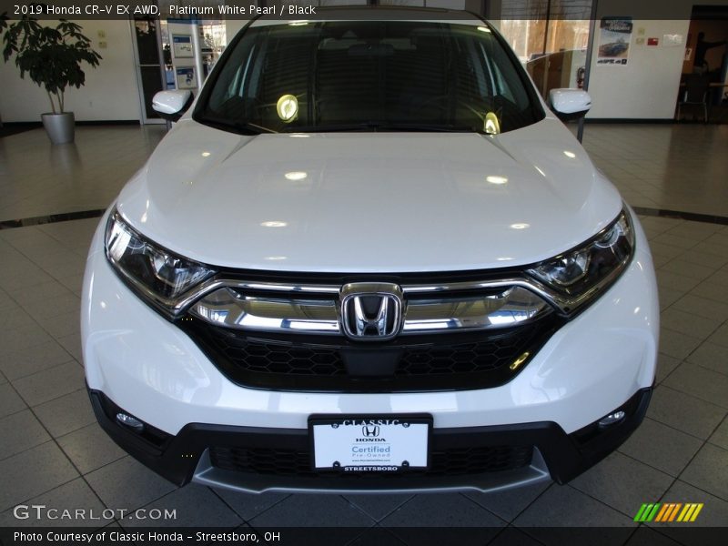 Platinum White Pearl / Black 2019 Honda CR-V EX AWD