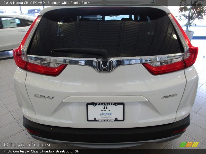 Platinum White Pearl / Black 2019 Honda CR-V EX AWD