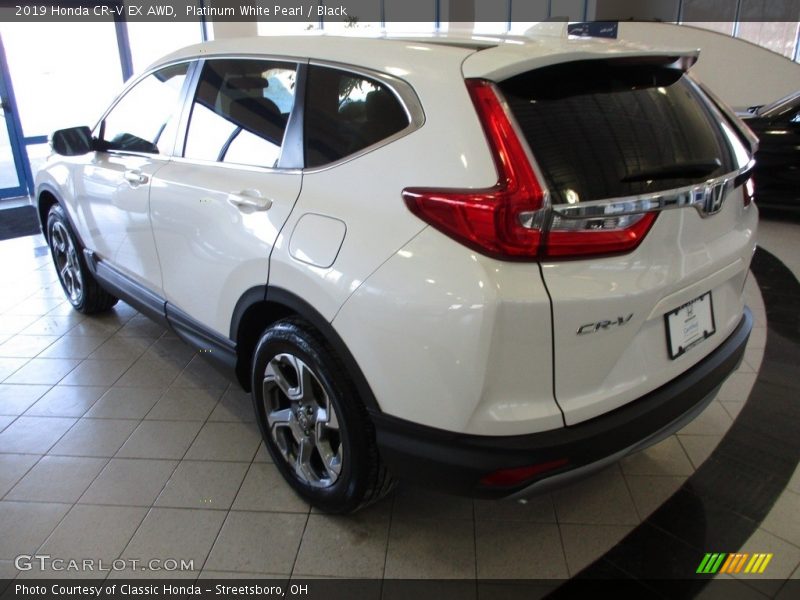 Platinum White Pearl / Black 2019 Honda CR-V EX AWD