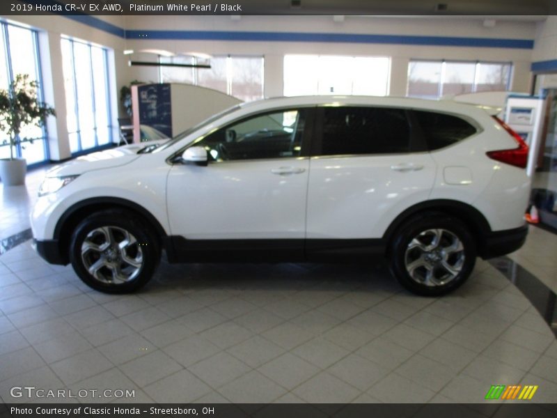 Platinum White Pearl / Black 2019 Honda CR-V EX AWD