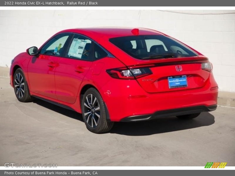Rallye Red / Black 2022 Honda Civic EX-L Hatchback