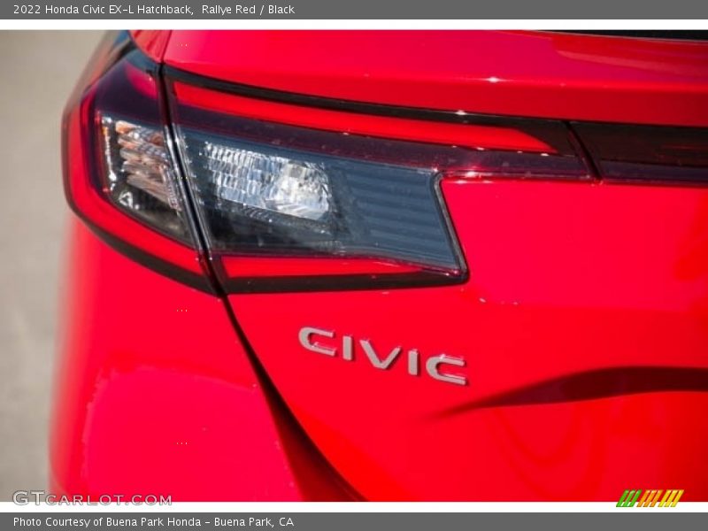 Rallye Red / Black 2022 Honda Civic EX-L Hatchback