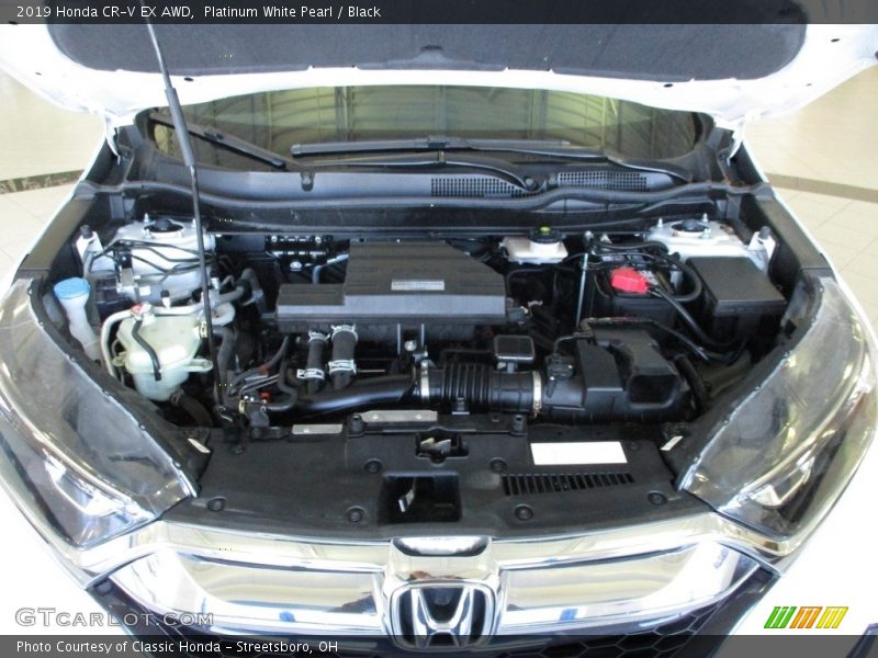 Platinum White Pearl / Black 2019 Honda CR-V EX AWD