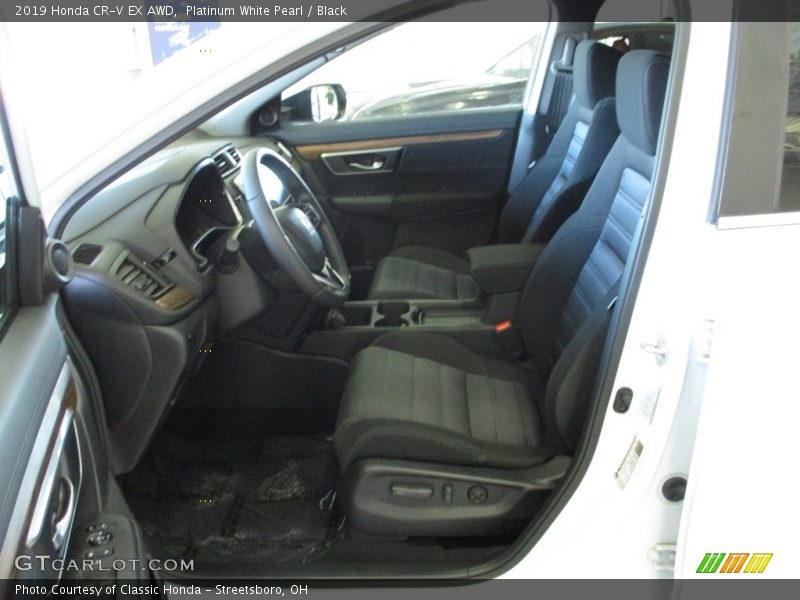 Platinum White Pearl / Black 2019 Honda CR-V EX AWD