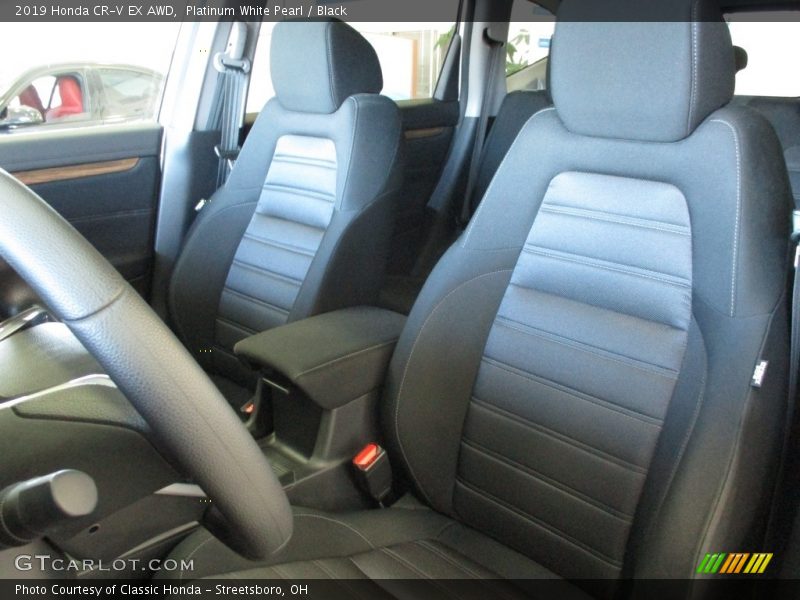 Platinum White Pearl / Black 2019 Honda CR-V EX AWD
