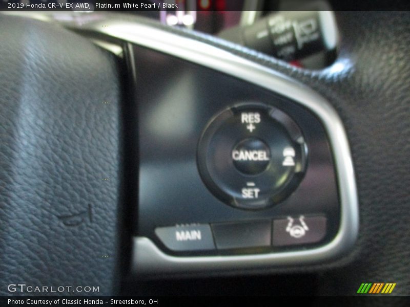 Platinum White Pearl / Black 2019 Honda CR-V EX AWD