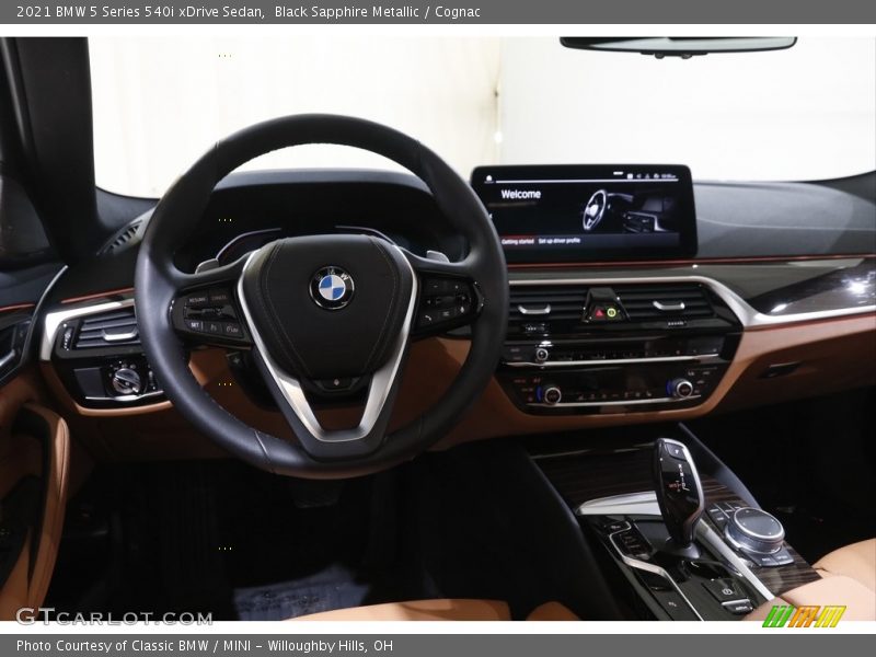 Black Sapphire Metallic / Cognac 2021 BMW 5 Series 540i xDrive Sedan