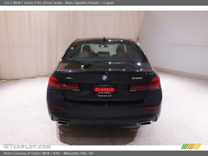 Black Sapphire Metallic / Cognac 2021 BMW 5 Series 540i xDrive Sedan