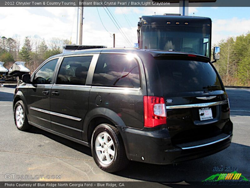 Brilliant Black Crystal Pearl / Black/Light Graystone 2012 Chrysler Town & Country Touring