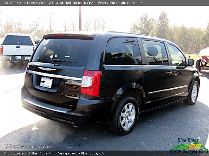 Brilliant Black Crystal Pearl / Black/Light Graystone 2012 Chrysler Town & Country Touring