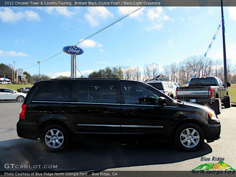 Brilliant Black Crystal Pearl / Black/Light Graystone 2012 Chrysler Town & Country Touring