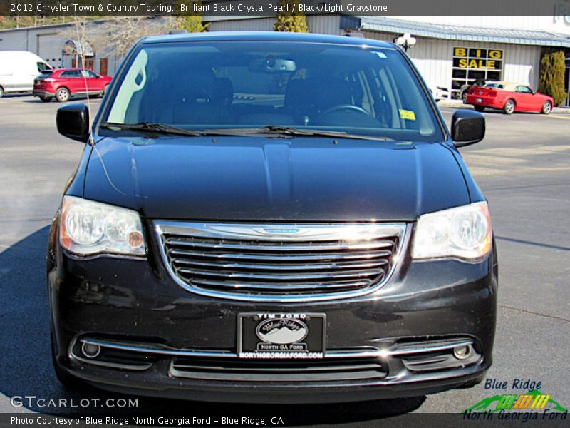 Brilliant Black Crystal Pearl / Black/Light Graystone 2012 Chrysler Town & Country Touring