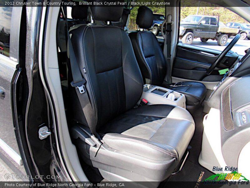 Brilliant Black Crystal Pearl / Black/Light Graystone 2012 Chrysler Town & Country Touring